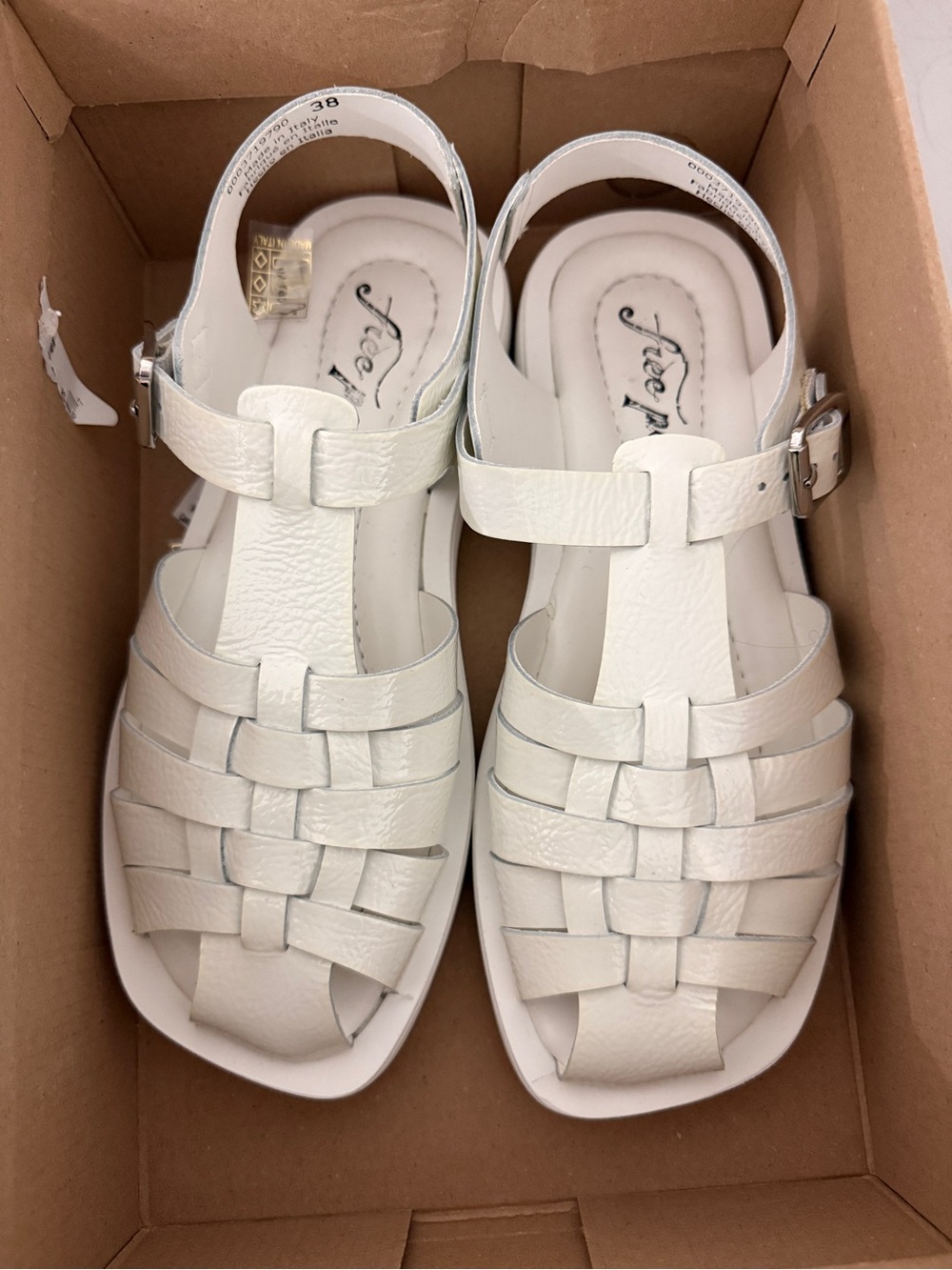 Free People White Woven Platform Fisherman Sandals - Picture 2 of 9